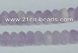 CNA428 6*10mm faceted rondelle natural lavender amethyst beads