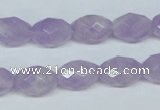 CNA429 10*14mm faceted rice natural lavender amethyst beads