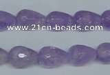 CNA430 10*14mm faceted teardrop natural lavender amethyst beads