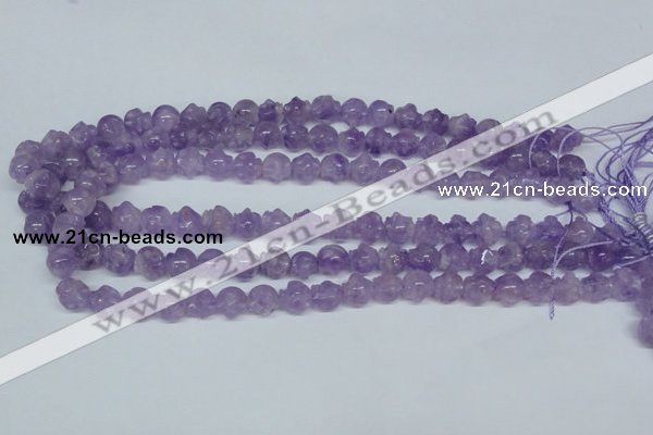 CNA431 15.5 inches 8*8mm skull shape natural lavender amethyst beads