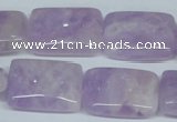 CNA442 15.5 inches 18*25mm rectangle natural lavender amethyst beads