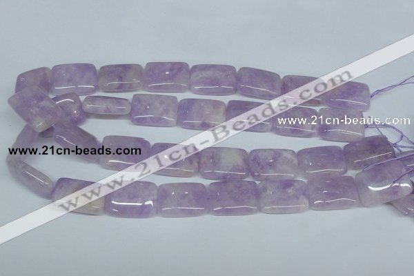 CNA442 15.5 inches 18*25mm rectangle natural lavender amethyst beads