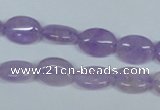 CNA443 15.5 inches 10*12mm oval natural lavender amethyst beads