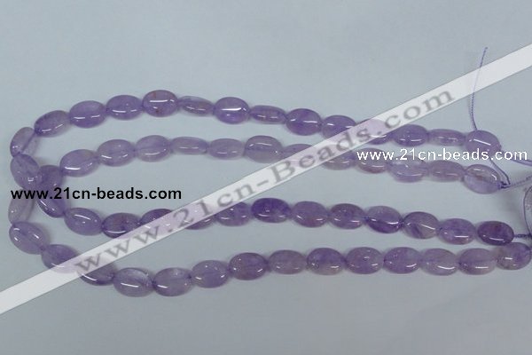 CNA443 15.5 inches 10*12mm oval natural lavender amethyst beads