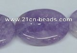 CNA451 15.5 inches 25*30mm oval natural lavender amethyst beads