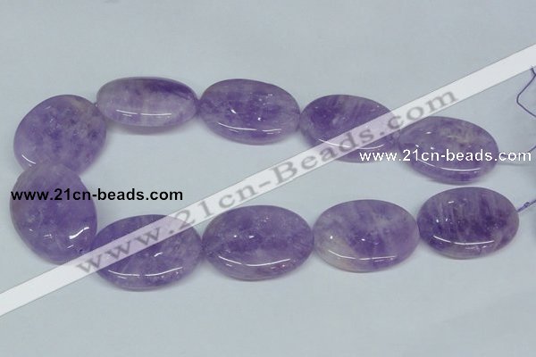 CNA451 15.5 inches 25*30mm oval natural lavender amethyst beads