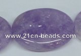 CNA452 15.5 inches 30*40mm oval natural lavender amethyst beads