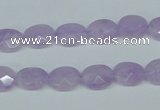 CNA453 15.5 inches 8*12mm faceted oval natural lavender amethyst beads