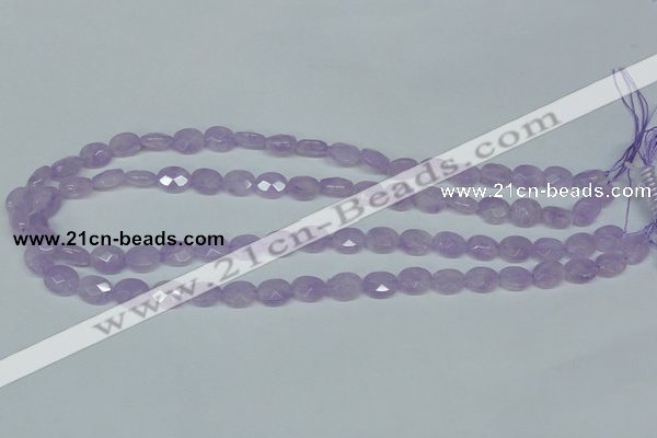 CNA453 15.5 inches 8*12mm faceted oval natural lavender amethyst beads