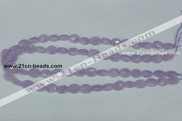 CNA454 15.5 inches 10*12mm faceted oval natural lavender amethyst beads