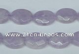 CNA455 15.5 inches 12*16mm faceted oval natural lavender amethyst beads