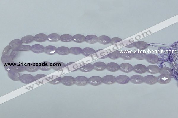 CNA455 15.5 inches 12*16mm faceted oval natural lavender amethyst beads