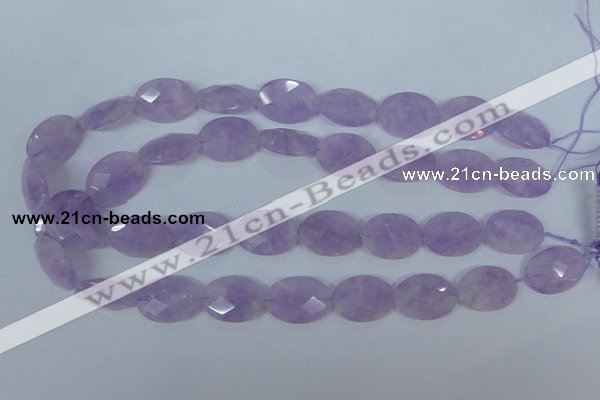 CNA457 15.5 inches 16*22mm faceted oval natural lavender amethyst beads