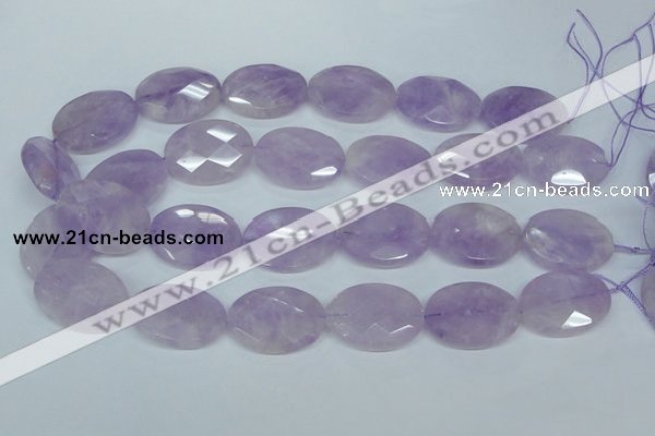 CNA459 15.5 inches 22*30mm faceted oval natural lavender amethyst beads