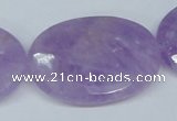 CNA461 15.5 inches 30*40mm faceted oval natural lavender amethyst beads