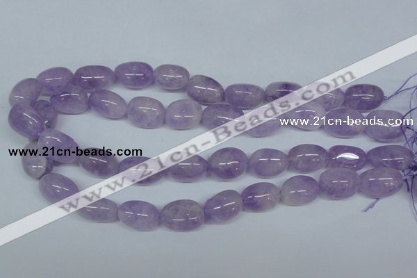 CNA466 15.5 inches 14*18mm nugget natural lavender amethyst beads