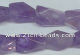 CNA467 15.5 inches 18*24mm faceted nugget natural lavender amethyst beads