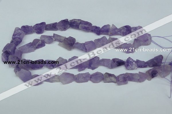 CNA468 15.5 inches 13*15mm nugget natural lavender amethyst beads