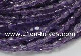 CNA49 15.5 inches 4*6mm faceted rice grade A natural amethyst beads