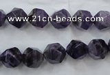 CNA503 15 inches 10mm faceted nuggets amethyst gemstone beads