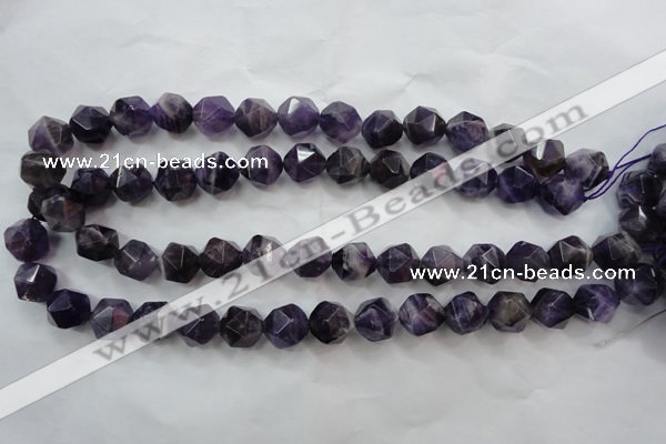 CNA506 15 inches 16mm faceted nuggets amethyst gemstone beads