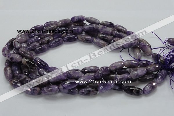 CNA52 15.5 inches 10*20mm faceted rice grade AB natural amethyst beads