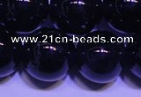 CNA565 15.5 inches 14mm round AA grade natural dark amethyst beads