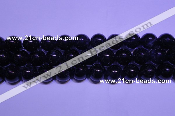 CNA565 15.5 inches 14mm round AA grade natural dark amethyst beads