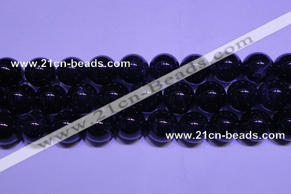 CNA567 15.5 inches 18mm round AA grade natural dark amethyst beads