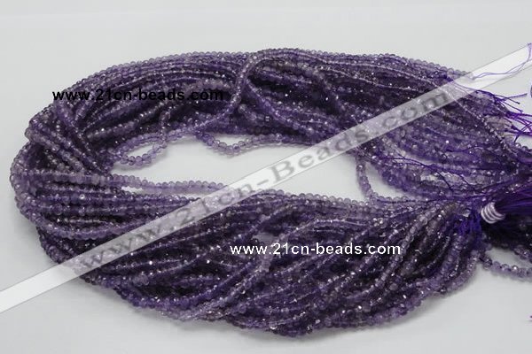 CNA59 15.5 inches 3*5mm faceted rondelle grade A natural amethyst beads