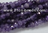 CNA60 15.5 inches 4*6mm faceted rondelle grade AB+ natural amethyst beads