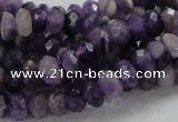 CNA61 15.5 inches 6*8mm faceted rondelle grade AB+ natural amethyst beads