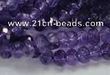 CNA62 15.5 inches 6*9mm faceted rondelle grade A natural amethyst beads