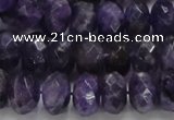 CNA63 15.5 inches 7*12mm faceted rondelle grade A natural amethyst beads