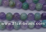 CNA652 15 inches 8mm round lavender amethyst & amazonite beads