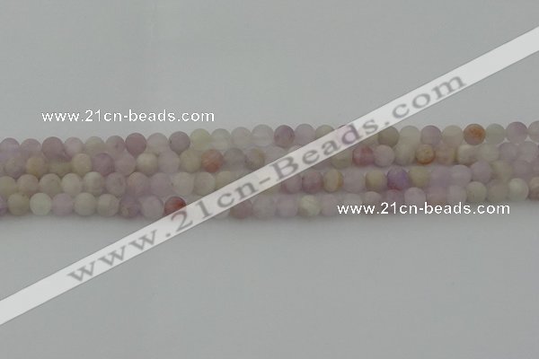 CNA671 15.5 inches 6mm round matte lavender amethyst beads