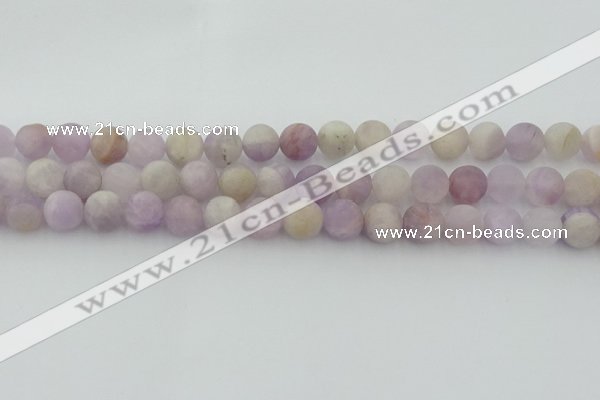 CNA673 15.5 inches 10mm round matte lavender amethyst beads