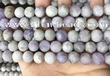 CNA678 15.5 inches 10mm round matte lavender amethyst beads