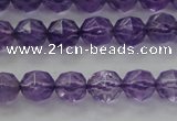 CNA68 15.5 inches 6mm faceted round natural amethyst beads