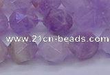 CNA694 15.5 inches 12mm faceted nuggets lavender amethyst beads