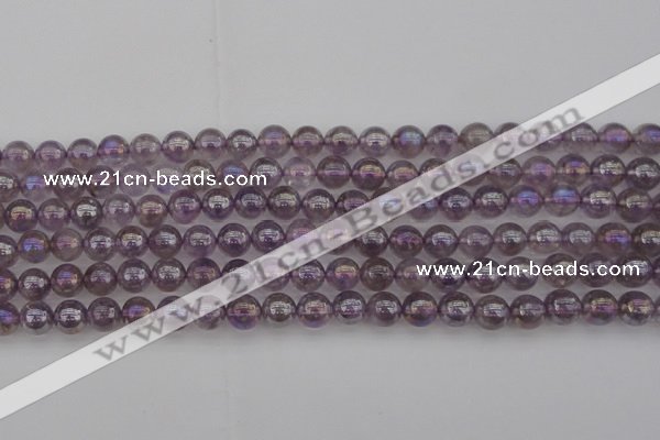 CNA702 15.5 inches 8mm round AB-color amethyst gemstone beads