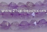 CNA730 15.5 inches 6mm faceted nuggets light lavender amethyst beads