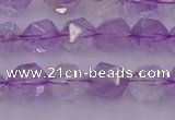 CNA731 15.5 inches 8mm faceted nuggets light lavender amethyst beads