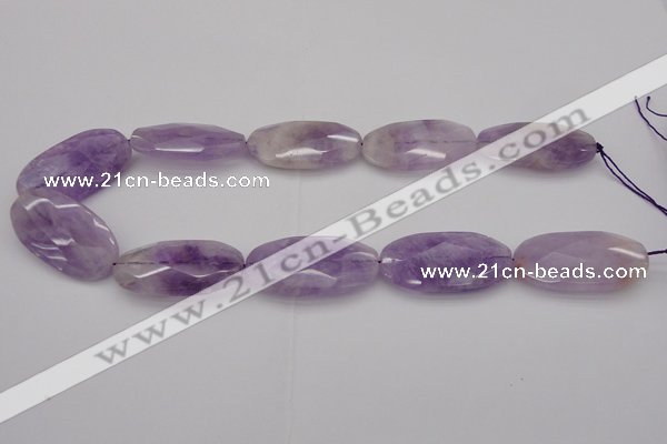 CNA750 15.5 inches 20*40mm faceted oval lavender amethyst beads