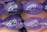 CNA771 15.5 inches 8*11mm rice amethyst gemstone beads