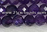 CNA774 15.5 inches 6mm faceted round amethyst gemstone beads