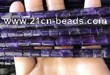 CNA777 15.5 inches 7*7mm - 7*8mm tube natural amethyst beads