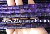 CNA778 15.5 inches 8*8mm - 8*9mm tube natural amethyst beads