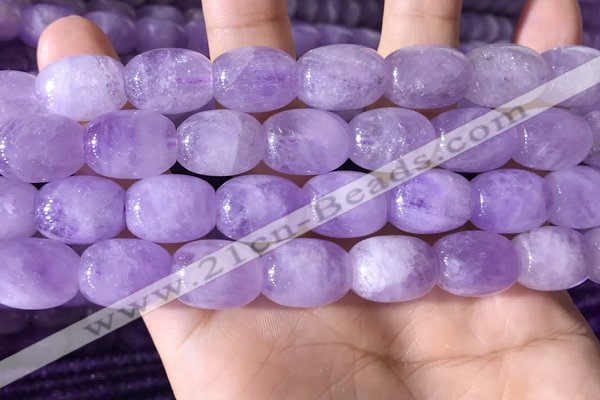 CNA786 15.5 inches 12*16mm drum lavender amethyst beads