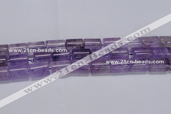 CNA815 15.5 inches 15*20mm tube natural light amethyst beads